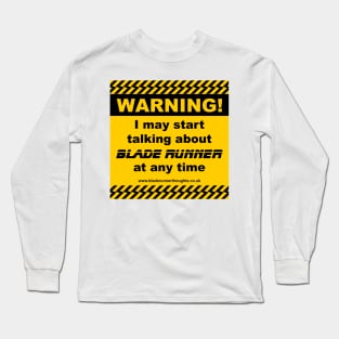 Blade Runner Warning 01 Long Sleeve T-Shirt